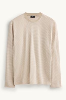 Tricou cu mânecă lungă - relaxed fit - structurat