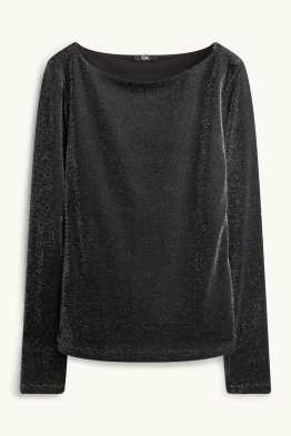 Tricou cu mânecă lungă - regular fit - aspect lucios