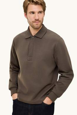 Langarm-Poloshirt - Relaxed Fit