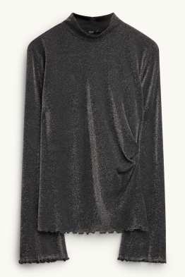 Samarreta de màniga llarga - regular fit - efecte brillant