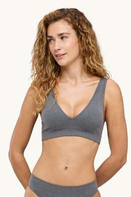 Brassière - rembourrée - seamless - finition côtelée