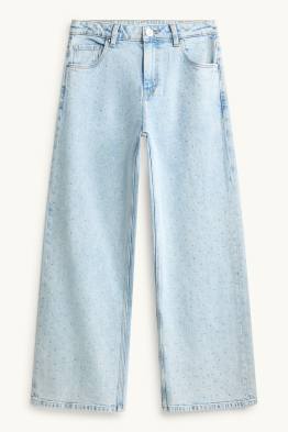 Jeans a gamba ampia - effetto brillante