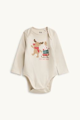Reindeer and sledge - Christmas baby bodysuit