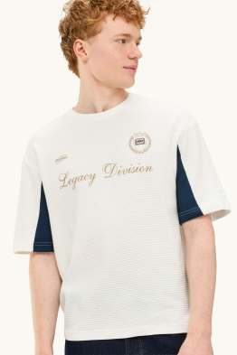 T-shirt - oversize - tessuto tramato