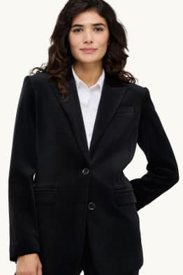 Samt-Longblazer - Regular Fit