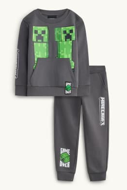 Minecraft - set - felpa e pantaloni sportivi - 2 pezzi