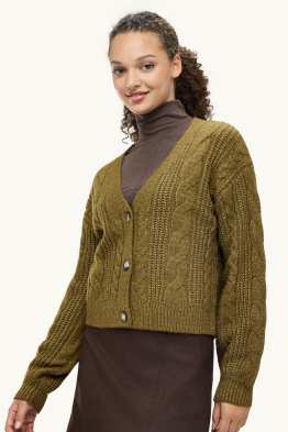 Cardigan - cable knit pattern