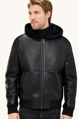 Veste à capuche - matière synthétique