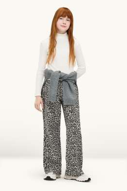 Bootcut Jeans - gemustert