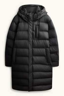 Cappotto trapuntato con cappuccio - foderato - impermeabile