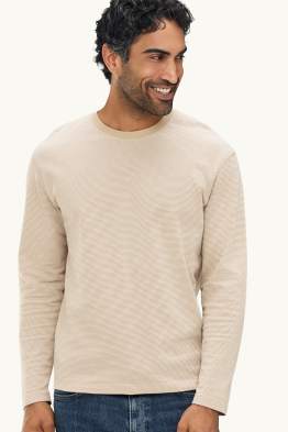 Tricou cu mânecă lungă - relaxed fit - structurat