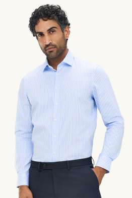 Chemise - regular fit - col kent - à rayures