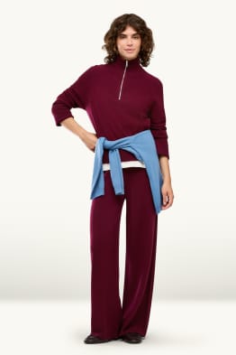 Kaschmir-Hose - Mid Waist - Straight Fit