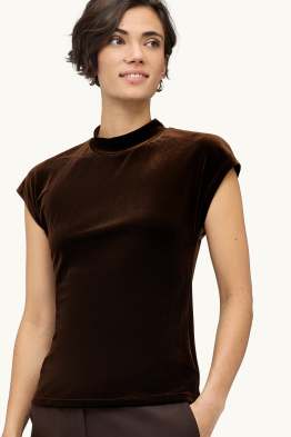 Tricou din catifea - relaxed fit