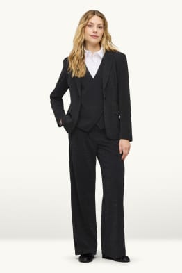 Plátěné kalhoty - high waist - regular fit - s třpytivým efektem
