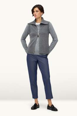 Pantaloni - vita alta - tapered fit - effetto jeans