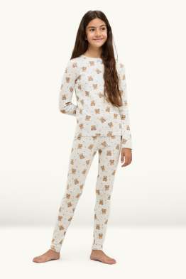 Teddy bear - pointelle pyjamas - 2 piece