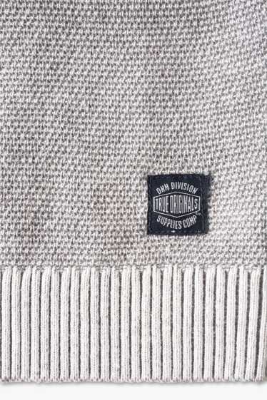 Herren - Pullover - weiß-melange