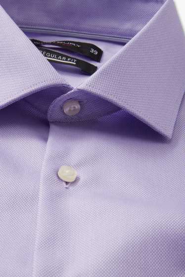 Bărbați - Cămașă office - Regular Fit - guler Kent - violet deschis