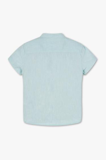 Bambini - Camicia - misto lino - turchese