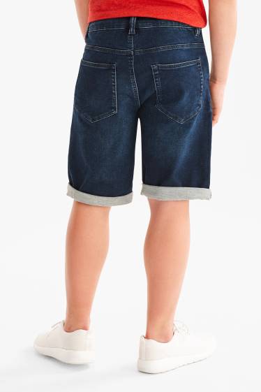 Kinder Buben - Jeans-Bermudas - Jog Denim - extra-schlanker Bund - helljeansblau