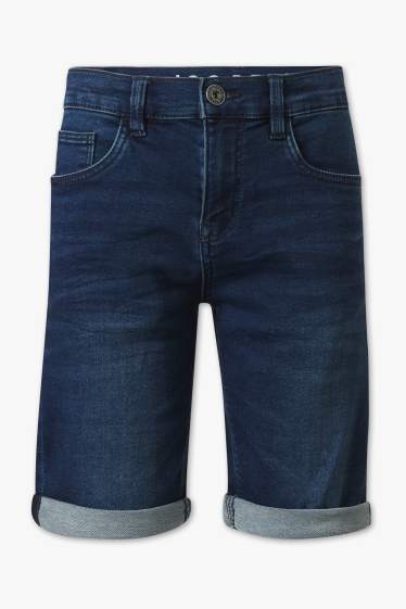 Kinder Buben - Jeans-Bermudas - Jog Denim - extra-schlanker Bund - helljeansblau
