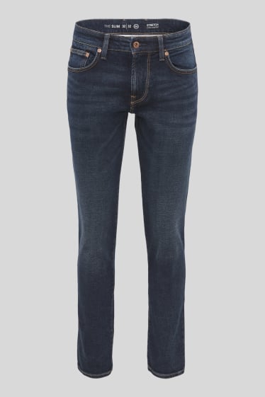 Men - Slim jeans - denim-dark blue