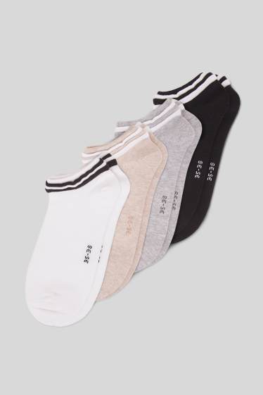 Women - Multipack of 4 - trainer socks - white / silver