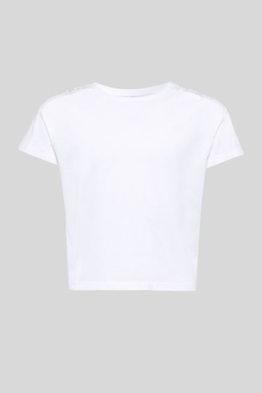 Kinder Mädchen - Kurzarmshirt - weiß