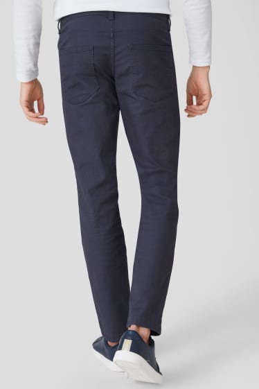Hommes - Pantalon - slim fit - bleu foncé