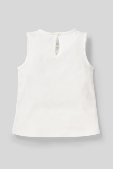 Baby Mädchen - Baby-Top - Glanz-Effekt - weiss