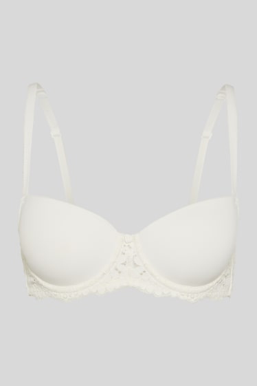 Dames - BH met beugels - DEMI - gewatteerd - crème wit