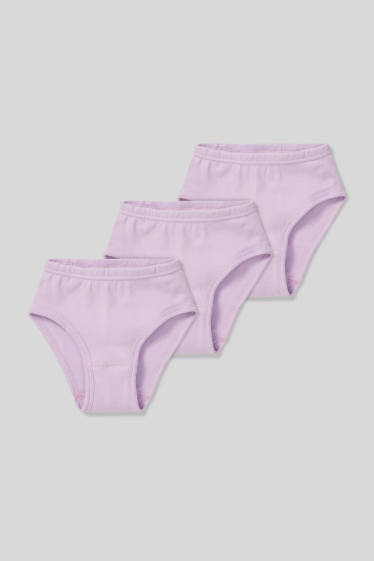 Bambine - Confezione da 3 - slip - viola chiaro