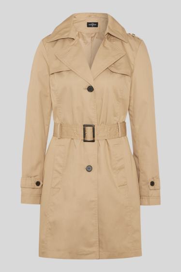 Damen - Trenchcoat - hellbraun