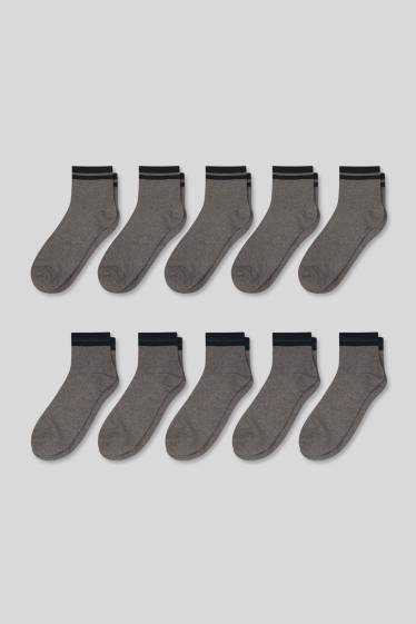 Herren - Multipack 10er - Kurzsocken - grau