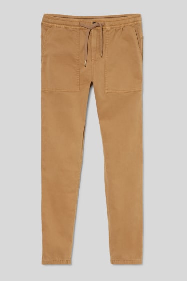 Uomo - Pantaloni - Tapered Fit - marrone chiaro