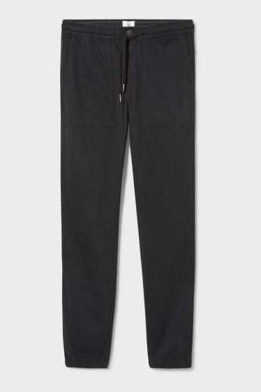 Hommes - Pantalon - jambes fuselées - noir