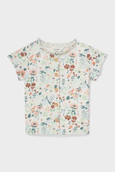 Children Girls - Short Sleeve Top - creme