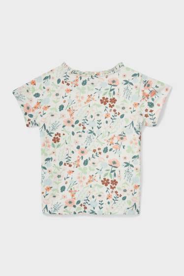 Children Girls - Short Sleeve Top - creme