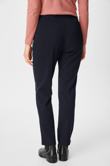 Femmes - Pantalon avec ceinture - bleu foncé