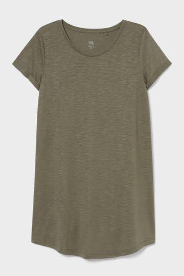 Damen - Basic-T-Shirt - dunkelgrün