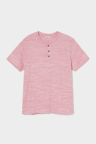 Heren - T-shirt - donker rose