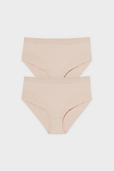 Damen - Multipack 2er - Slip - beige