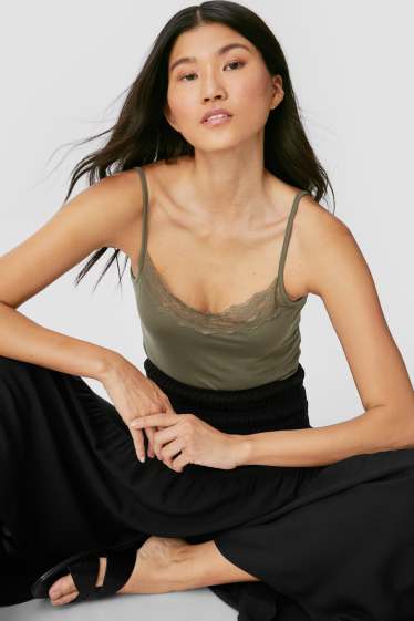 Damen - Basic-Top - khaki