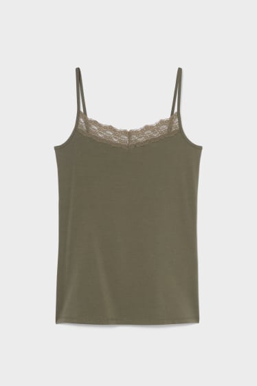 Damen - Basic-Top - khaki