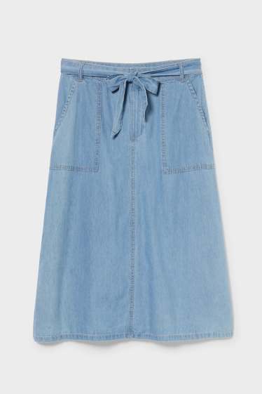 Women - Denim skirt - denim-light blue
