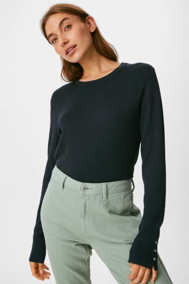 Damen - Pullover - dunkelgrün