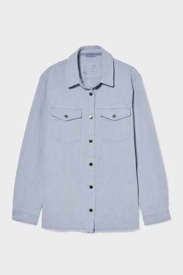 Damen - Shacket - hellblau