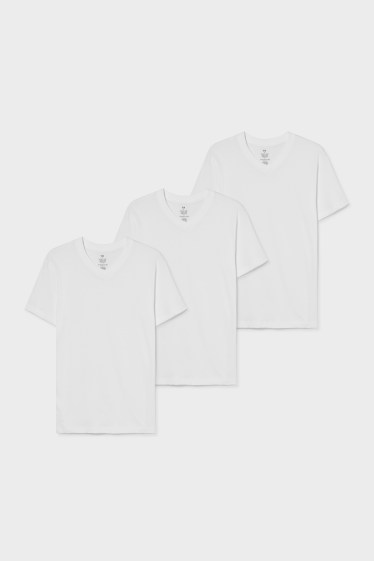 Hommes - Lot de 3 - maillot de corps - sans coutures - blanc
