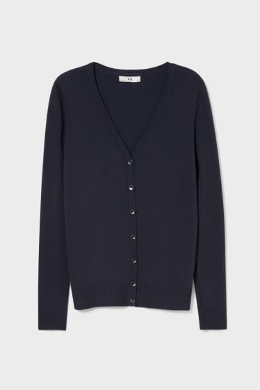 Femmes - Gilet basique en maille - bleu foncé